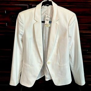White One button Blazer